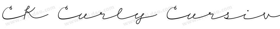 CK Curly Cursive字体转换